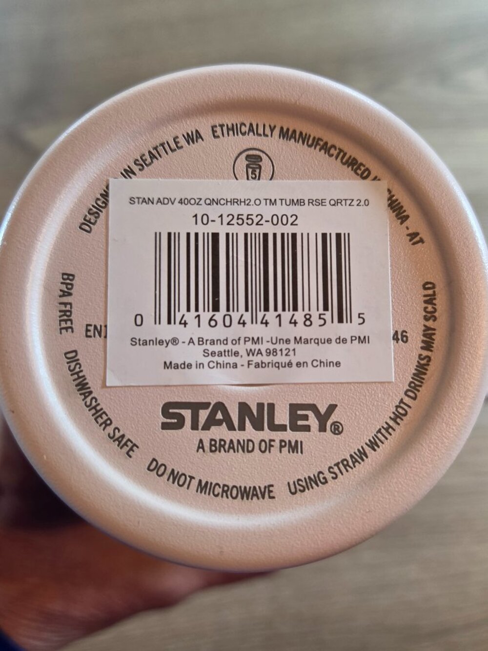 Stanley Quencher H2O FlowState Tumbler 40oz Rose Quartz Pink New - Picture 5 of 9